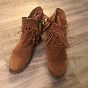 Sam Edelman Fringe Ankle Boots